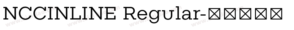 NCCINLINE Regular字体转换